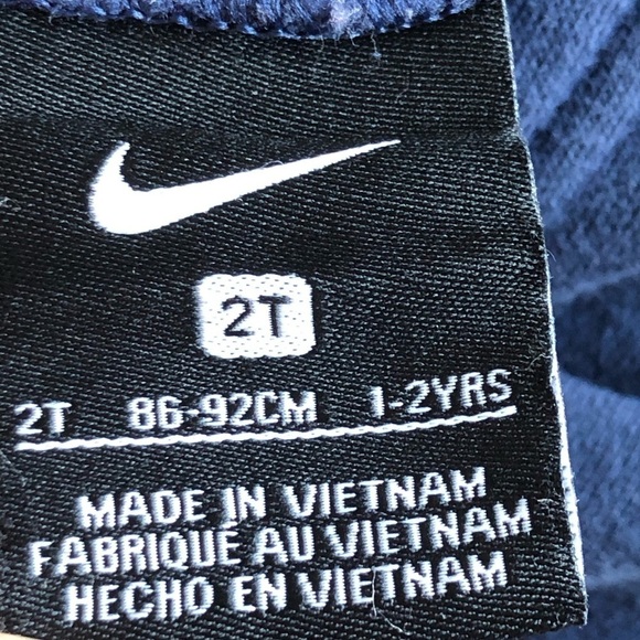 Nike Toddler Sweatshirt Hoodie Navy Blue White Swoosh 2T - Picture 5 of 6